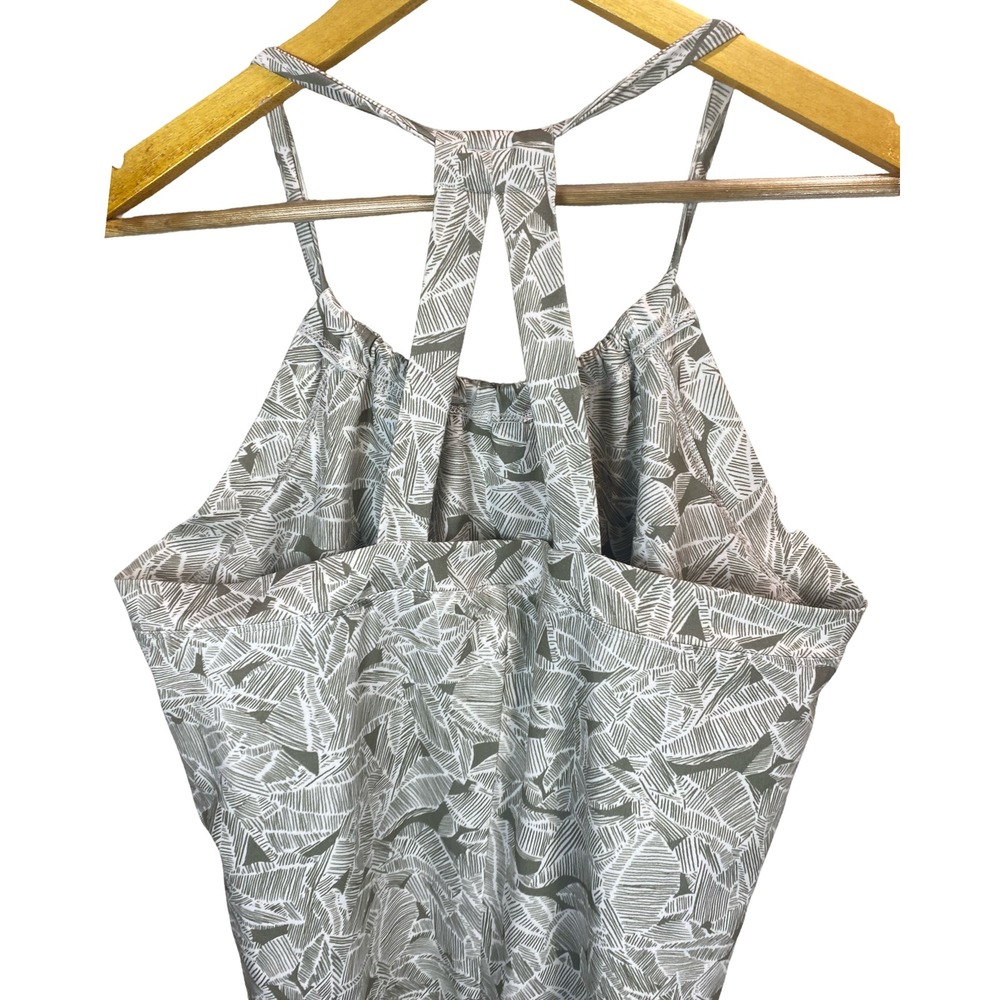 Balance Collection Womens XL Sage Green Leaf Print Racerback Active Dress Golf - Picture 5 of 10